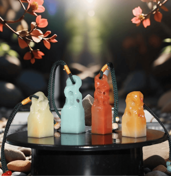 Taihu Stone Carved Cultural Creative Hard Pen Calligraphy Small Seal Corner Seal Button Square Seal Name Traditional Culture Leisure Seal Material