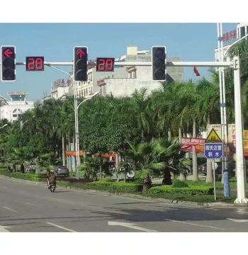 Traffic Signal Light Pole, Cantilever-Type Signal Light Pole, Octagonal Pole, Manufacturer Direct Sales, Hot-Dip Galvanized Overall