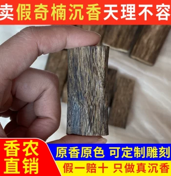 Authentic Premium Qinan Agarwood Plain Tablet, Peace Safety Pendant, Wooden Necklace Charm for Men and Women, Buddhist Amulet