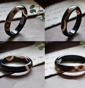 Natural Form [Buddha Enlightenment Picture] Resembling Father's Silhouette, Natural Jade Jewelry Strange Stone 58 Jade Bangle