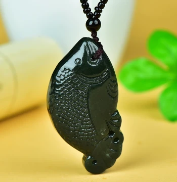 [Abundance Year After Year] Hetian Green Jade Double Fish Pendant Unisex Jade Pendant Necklace Ancient Style Jade Piece with Certificate