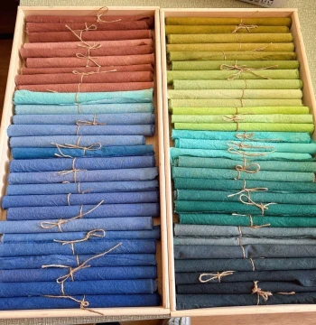 Plant-Dyed Small Fabric Pieces - Thin Cotton Hand-Dyed Colorful Series for Embroidery, Hair Clips, and Brooches