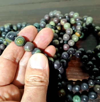 Juque Jade Round Bead Bracelet, 10mm Auspicious Luck Transfer Beads, Tourism Cultural Souvenir