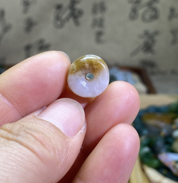 Hetian Jade Chicken Bone White Irregular Round Button Accessory Old Light Craft Retro Tibetan Style Bracelet Hand-Braided Cord Matching Beads