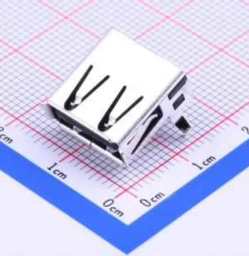 Gold-Plated USB Connector Type-A Female 292303-1, Package: Through-Hole, High-Temperature Resistant, Wave Soldering Compatible