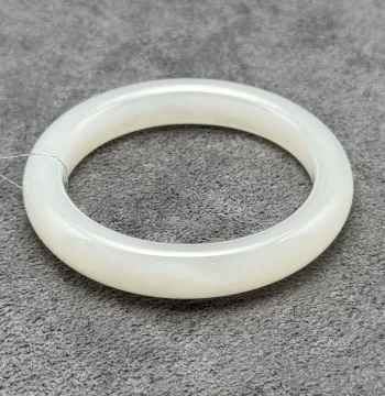 Yuhao Natural Hetian Jade Bangle and Bracelet, High-Ice White, Elegant Ladies' White Jade Gift, Choose One from Variety