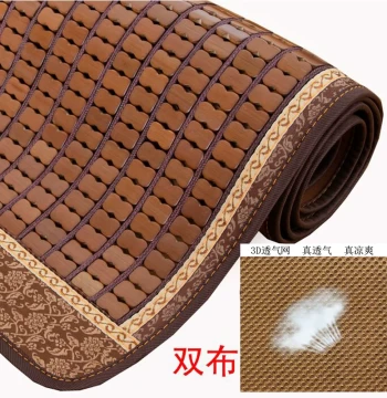Summer Carbonized Mahjong Bamboo Cooling Mat - Foldable Bed Mat for Student Dorm Bunks in 0.8m, 1.5m, and 1.8m Sizes