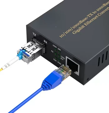 Gigabit SFP Optical Transceiver Module, LC Interface, 1 Fiber 1 Copper, 1.2G UDR, Single/Dual Fiber Photoelectric Converter with SFP Port