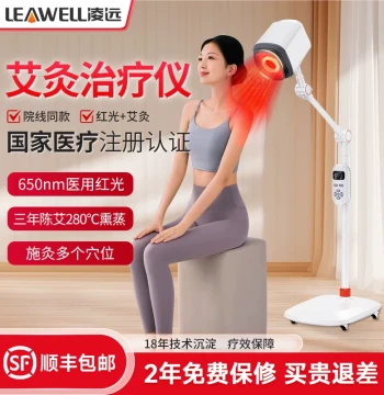 Lingyuan Home Use Smokeless Electronic Moxibustion Steamer for Uterine Cold Therapy, Professional Beauty Salon Red Light Warm Moxibustion Device
