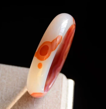 Store's Treasure: Natural Gemstone Agate Bracelet Size 58 with Chalcedony Teapot Design 'Pure Heart in a Jade Pot' for Wealth