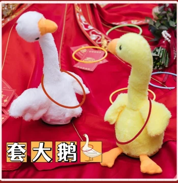 Bride Pickup Game Set: Big Goose Wobbling Duck, Wedding Door Blocking Ring Toss, Creative Funny Prank Groom Props