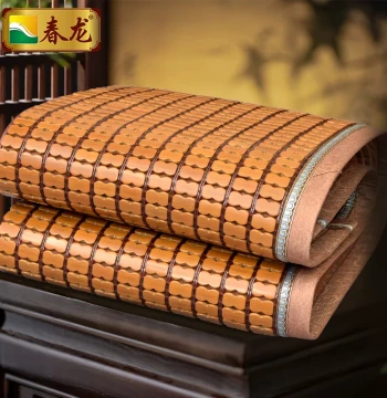 Chunlong Summer Mahjong Mat 1.8m 1.5m Bed New Double Bamboo Block Foldable Mugwort Carbonized Mahjong Cooling Mat