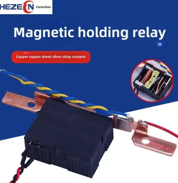 Hezheng Top Inlet Bottom Outlet Smart Meter Rail Meter 2P Magnetic Latching Relay HZ818-90A-9V-250 Micro-Ohm