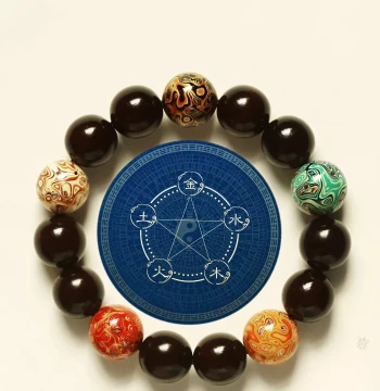 Indian Small-Leaf Red Sandalwood Five Elements Bead Bracelet, 15mm, 10 Large Lacquer Beads, Buddhist Beads for Cultural Play, Gift for Leaders and Men