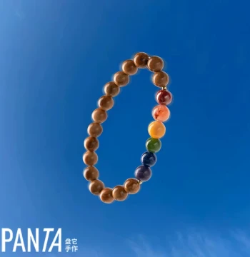 PANTA Handmade "I Am the Rainbow" Kuke Multi-Gem Bracelet: Original Design with South Red Agate, Hetian Jade, Burmese Yellow Jade, and Alashan Stone