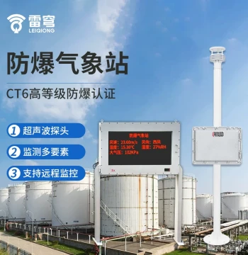 Explosion-Proof Wireless Outdoor Weather Station for Agriculture Ecology Campus Ultrasonic Wind Speed Direction Mini Monitor