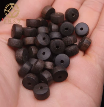 Original Natural Agarwood and Sandalwood Ring Spacers, Loose Beads, Round Beads for DIY Cultural Play Accessories and Jewelry Findings