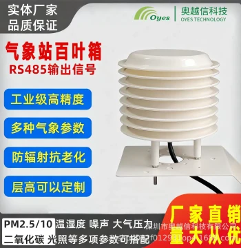 Outdoor Weather Dust Louver Box Sensor, Temperature, Humidity, Light, PM2.5, CO2, Atmospheric Pressure Louver Box