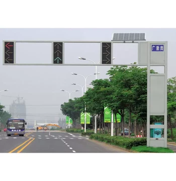 Manufacturer Direct Sales 10m Cantilever Integrated Frame Traffic Signal Pole for Vehicle Lights