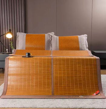 Futong Bamboo Cooling Mat Carbonized Summer Double Bed 1.5m Mat Summer Double-Sided Mat Foldable 1.8m Bed
