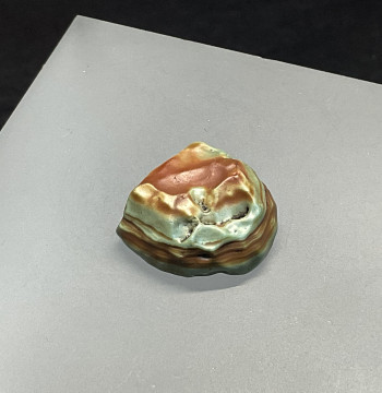 Outer Mongolia Colorful Jade Platform Alashan Odd Stone: Natural Raw Colorful Jade and Tusk, Dimensions 22*21*11mm