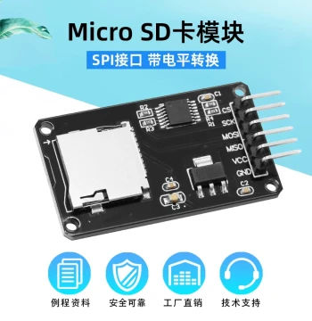 Micro SD Card Module SPI Interface with Level Shifter SD Card Reader Writer for Single-Chip Microcontrollers Compatible with Arduino