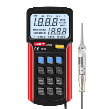 UNI-T Digital Vibration Meter UT315 – Integrated/Split Mechanical Fault Detector & Vibration Tester