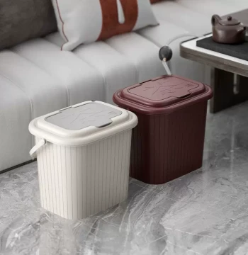Premium Tea Residue Bucket: High-End Household Tea Station Waste Water Container, Tea Set Office Accessory, and Dry-Wet Separation Tea Tray System
