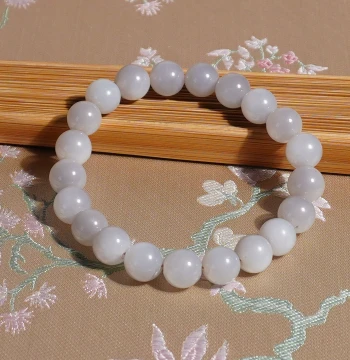 Lowest Price in Nearly a Year Fangyan Qinghai Old Pit Material Ice-Glazed Light Purple Tone Smoky Purple 9.5mm Niche Premium Bracelet A6