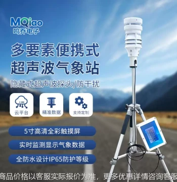 Portable Weather Station, Small Mobile Temperature, Humidity, Rainfall Monitor for Emergency Drills, Agricultural Outdoor Use