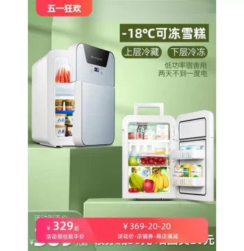 Mini Refrigerator Small Home and Car Portable Fridge for Dorm Students Cold Storage Freezer Mini Ice Chest 22 In Stock