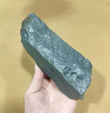723g Hetian Jade Blue-Green Mountain Flow Raw Stone - Premium Qiemo Blue Fine-Grained Collectible Slab Material