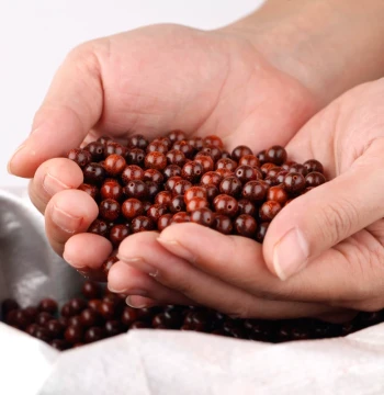 Small Leaf Red Sandalwood Loose Beads, Prayer Bead Wood DIY Bracelets, Indian Rosewood Necklaces, Flawed Oxidized or Damaged Beads