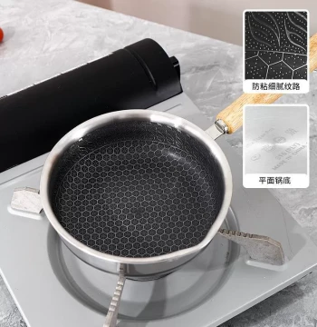 316 Stainless Steel Triple-Layer Non-Stick Mini Frying Pan Baby Food Pan Egg Frying Pan Filis Steak Frying Pan Flat Pan