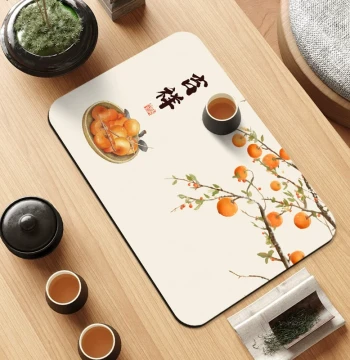 New Chinese Style Zen Tea Table Runner, Cloth, Mat, and Absorbent Diatom Mud Drainage Pad