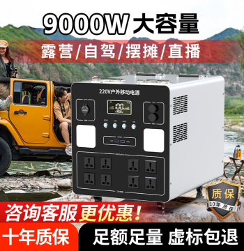 LiFePO4 Outdoor Portable Power Station 220V High Capacity for Home, RV Energy Storage, Camping, Live Streaming, Street Vending, Self-Driving Tours, Car Use, Emergency Backup Battery by Dianwuye