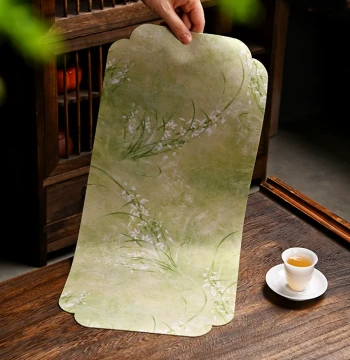 Brocade Tea Mat: New Chinese Style Retro Printed Table Runner, Cloth, and Light Luxury Tea Ceremony Accessories