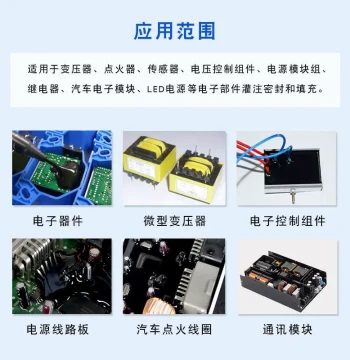 Fast Shipping High-Hardness Black, White, and Transparent Epoxy Resin Potting Compound, High-Temperature Resistant Electronic Insulation Waterproofing for Circuit Boards