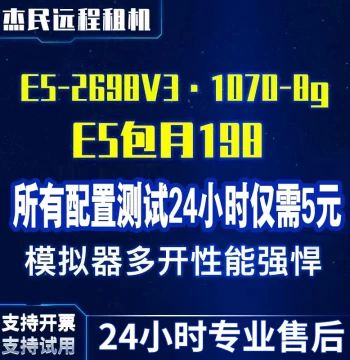 Remote Computer Server Rental: E5 Virtual Machine Emulator for Multi-Instance Use (2698V3/2696V3/1070)