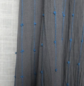 10cm Length Price 112cm Width UK Merchant and Mill Sea Gray Background Blue Coil Cotton Fabric