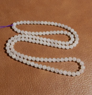 Yuxi Jewelry Natural Hetian Jade Qinghai Material High-Ice Smoky Purple Violet Round Bead 5mm Necklace and Bracelet Q