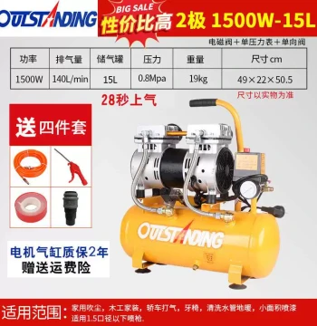 Ultra-Fast New Arrival: Compact Oil-Free Silent Air Compressor for Woodworking Spray Painting and Renovation - High Pressure 22P0V Model