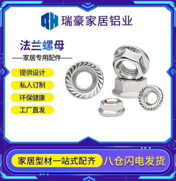 Industrial Aluminum Profile Accessories 304 Stainless Steel Flange Nut M5/M6/M8 Serrated Hex Anti-Slip Self-Locking Nut