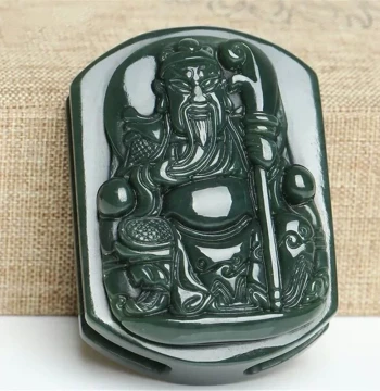 Special Offer Natural Hetian Jade Green Jade Loyalty Guan Gong Wealth Attracting Pixiu Golden Toad Immediate Promotion Belt Buckle Waist Pendant