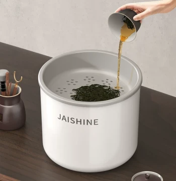 Desktop Wastewater Bucket, Small Tea Water Container, and Tea Leaf Filter Pail - Dedicated Drainage for Tea Trays and Tables