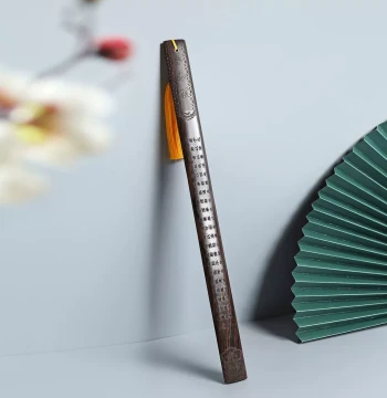 Custom Engraved Purple Sandalwood Ruler, Three Character Classic, Disciple Rules, Confucian Family Teachings, Teacher's Ruler for Educating Elementary Students