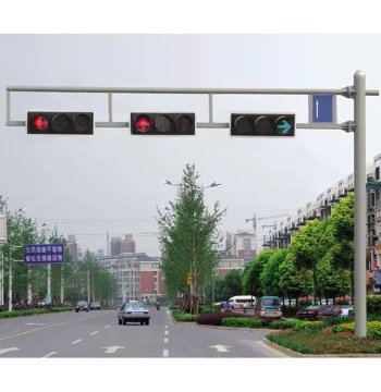 LED Signal Light Pole and Traffic Light Pole: Manufacturer Direct Sales, 6.5m Uniform Diameter Octagonal Pole with Overall Hot-Dip Galvanization