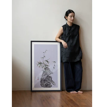Rinoart Oriental Study / "Suzhou Gardens" Embroidery Hanging Painting Collection Main Artwork New Chinese Style Entryway Decorative Painting