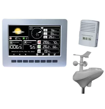 Wireless Weather Station with WiFi Connection, Solar Charging, and Data Storage