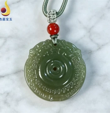 [Double Dragon House Owner] Xinjiang Hetian Jade Zodiac Dragon Pendant Double-Sided Jade Drop Men's and Women's Gift with Certificate